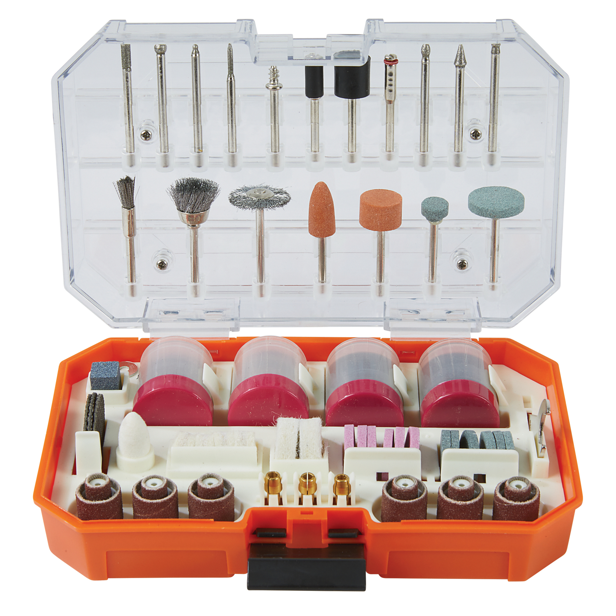 Ironton 227-Pc. Rotary Tool Accessory Set, 1/8in. Shank, Multiple Grits